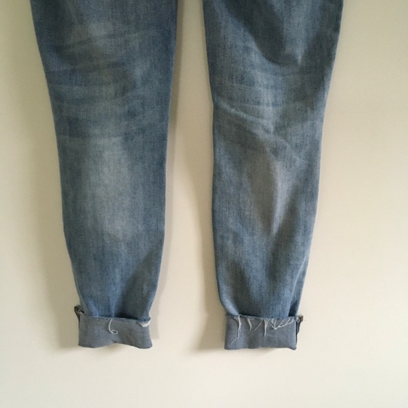 Kut From The Kloth Jeans Sz 2 Blue Carlo Ankle Skinny Cut Off Hem Distressed - Picture 6 of 12